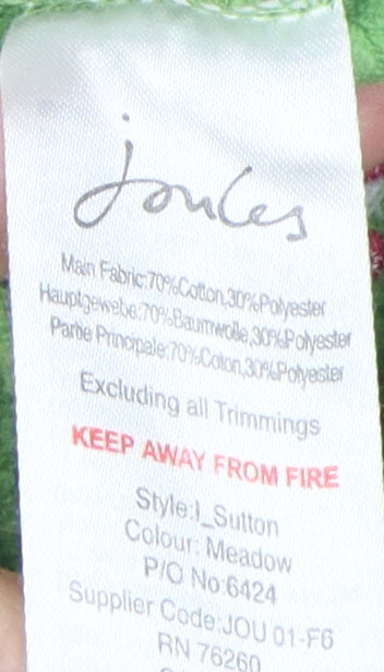 Joules Women's Green Pullover Hoodie, Size L