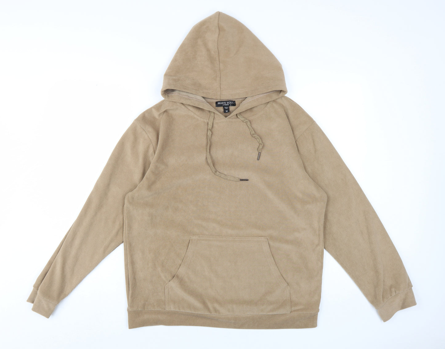 Brave Soul Women's Beige Medium Pullover Hoodie