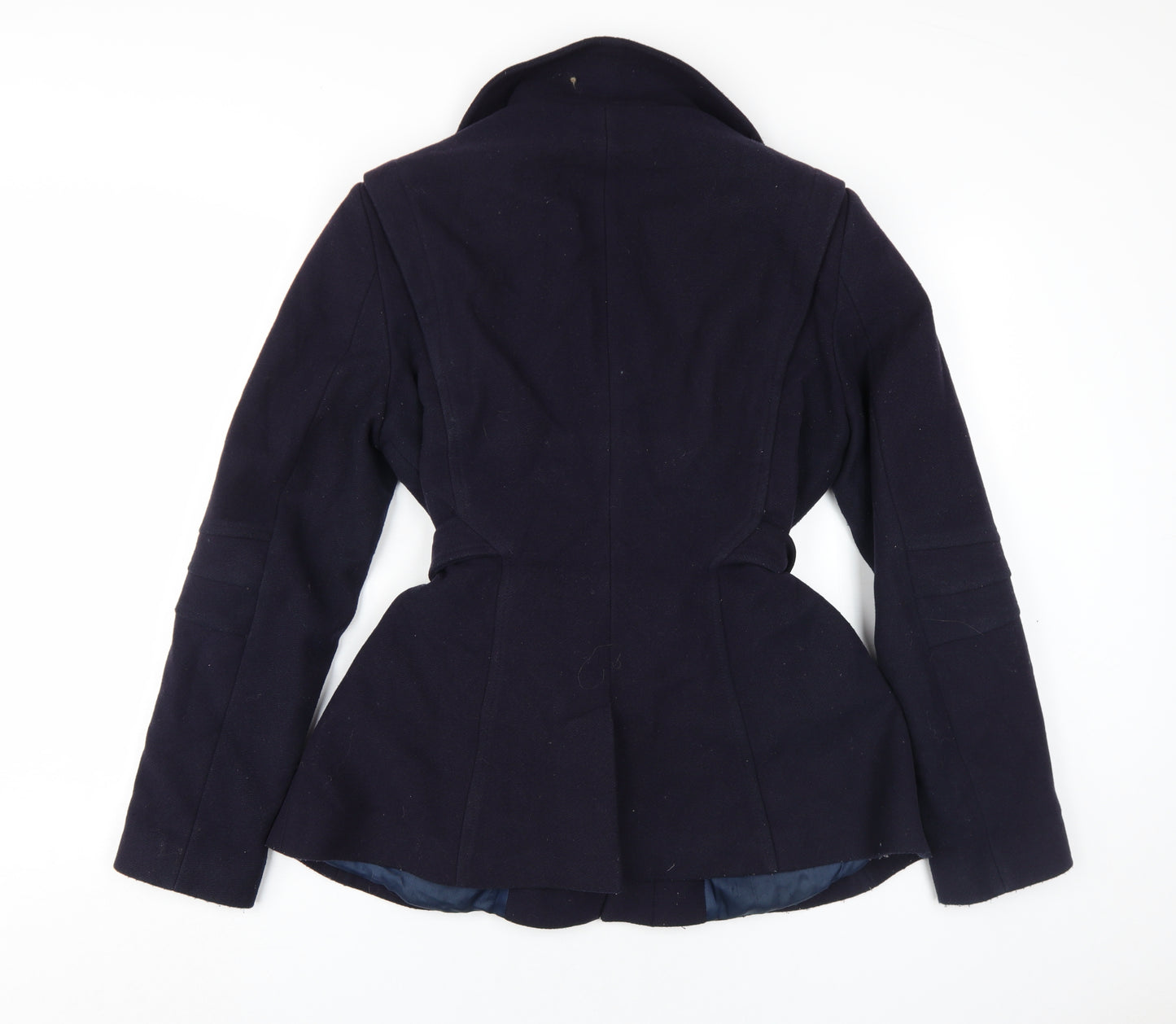 Reiss Women's Black Trench Coat Large Belted