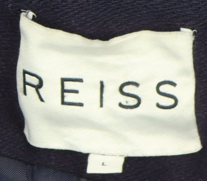 Reiss Women's Black Trench Coat Large Belted