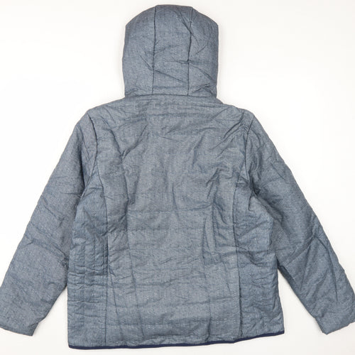 Nathalie Andersen Women's Blue Puffer Jacket, M, Winter Casual