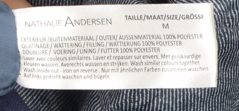 Nathalie Andersen Women's Blue Puffer Jacket, M, Winter Casual