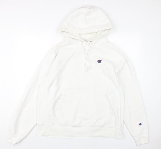 Champion Men's White Pullover Hoodie L