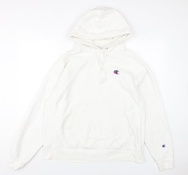 Champion Men's White Pullover Hoodie L