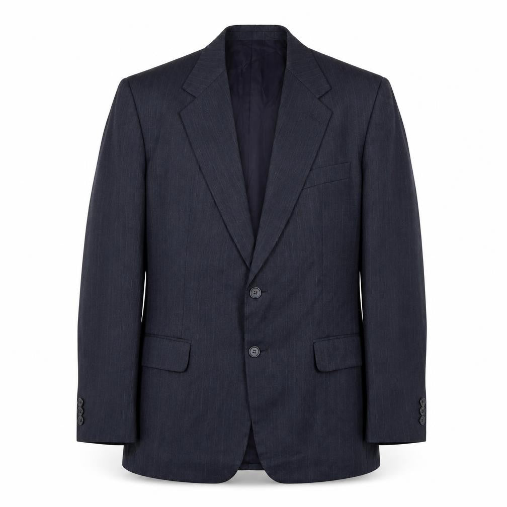 Marks and Spencer Men's Blue Blazer 40R, Striped, Business