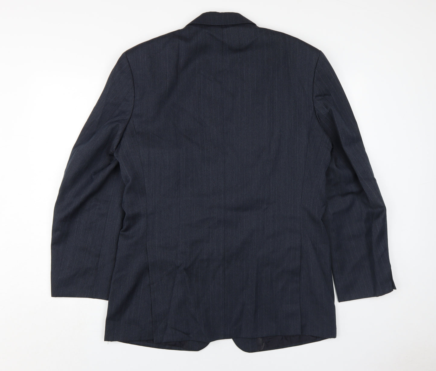 Marks and Spencer Men's Blue Blazer 40R, Striped, Business