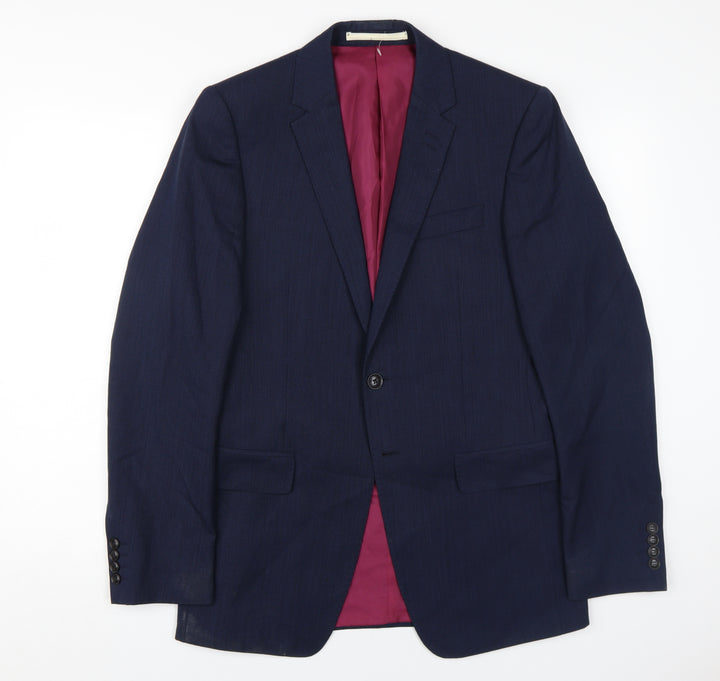 Marks and Spencer Men's Blue Wool Blazer, Size 36L