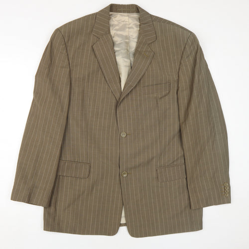 International Menswear Brown Striped Blazer Size 40R