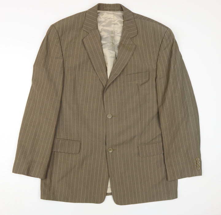International Menswear Brown Striped Blazer Size 40R