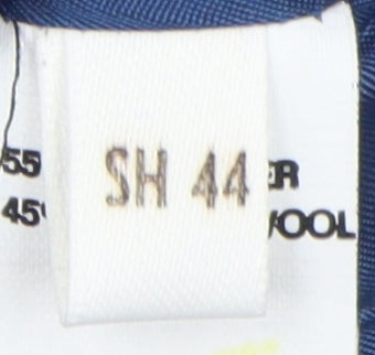 Di Caprio Men's Blue Blazer, Size 44S, Single-Breasted