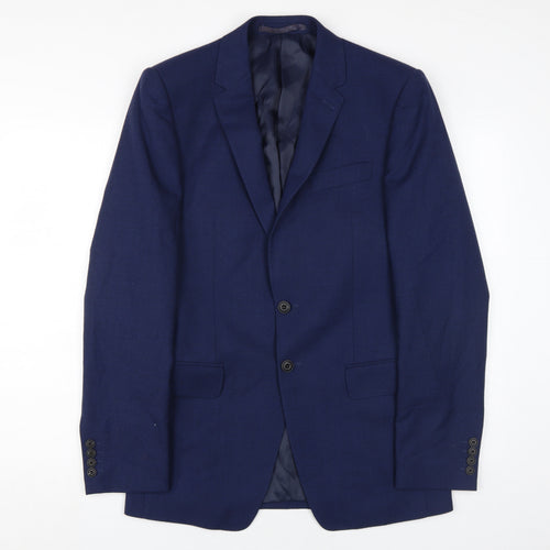 Marks and Spencer Men's Blue Wool Blazer 36L