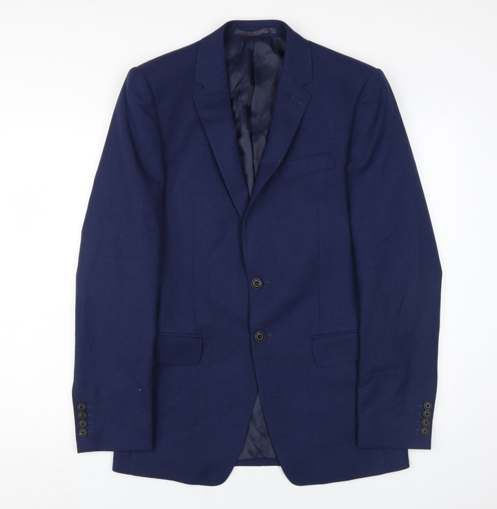 Marks and Spencer Men's Blue Wool Blazer 36L