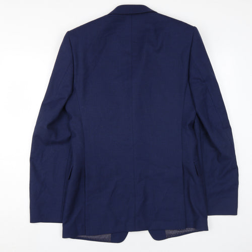 Marks and Spencer Men's Blue Wool Blazer 36L