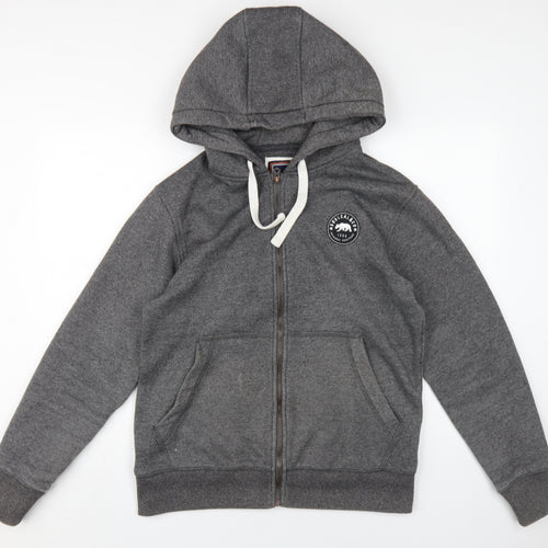 Soulcal & Co Men's Grey Full Zip Hoodie M