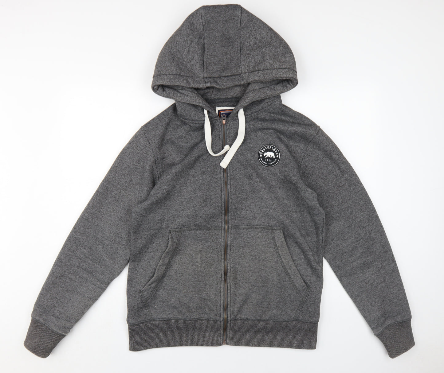 Soulcal & Co Men's Grey Full Zip Hoodie M