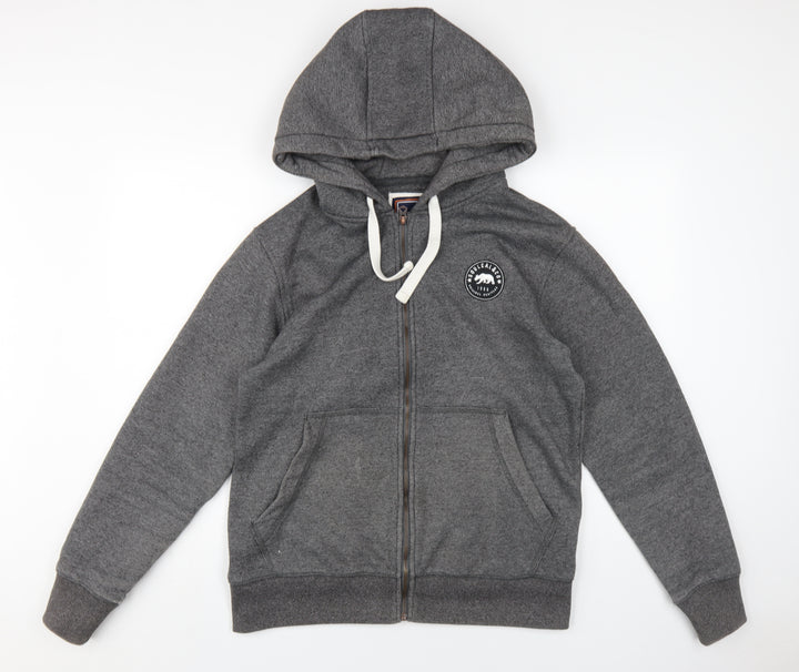 Soulcal & Co Men's Grey Full Zip Hoodie M