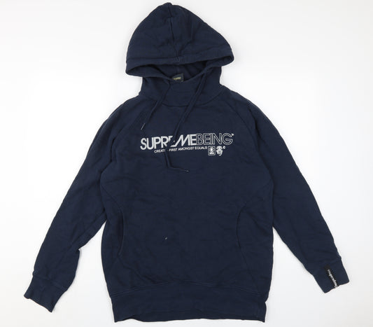 Supreme Being Men's Blue Hoodie Medium Pullover