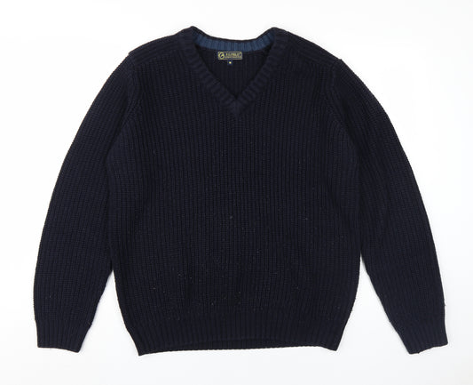 P.G. Field Men's Blue V-Neck Pullover Jumper - M