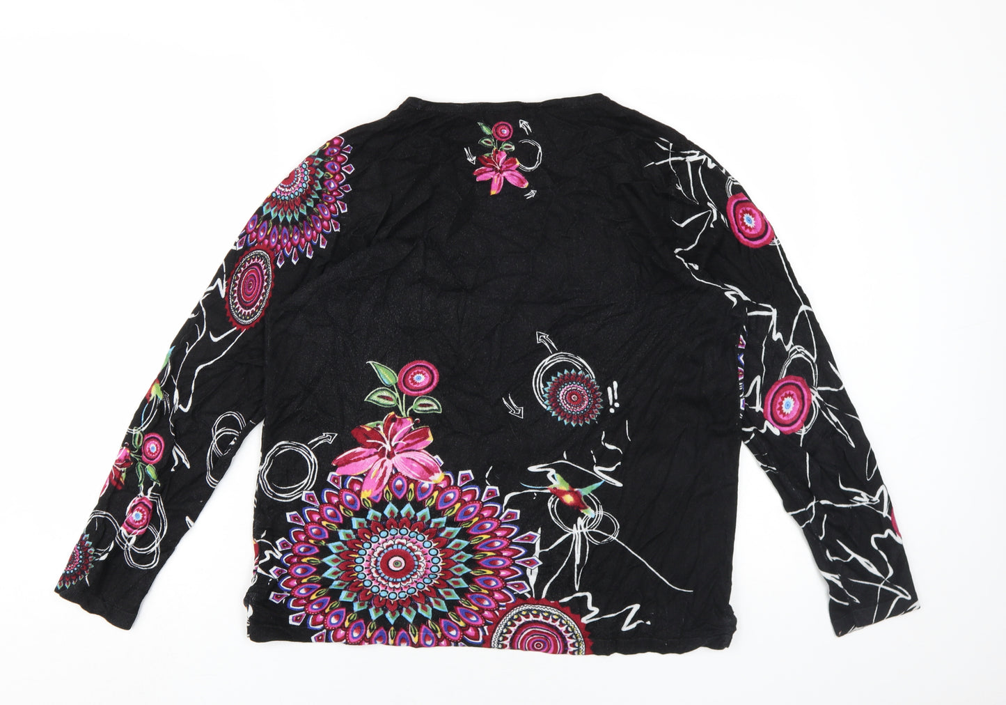 Kaleidoscope Women's Black Floral Pullover Jumper Size 14