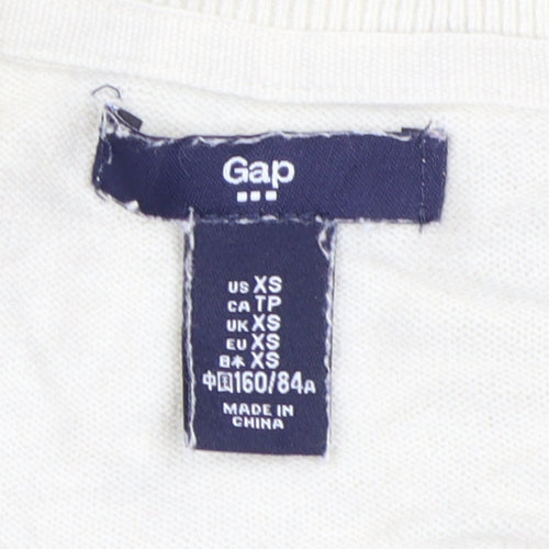 Gap Women's White XS Cardigan, Button Accents