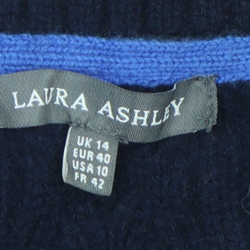 Laura Ashley Women's Multicoloured Stripe Jumper, Size 14