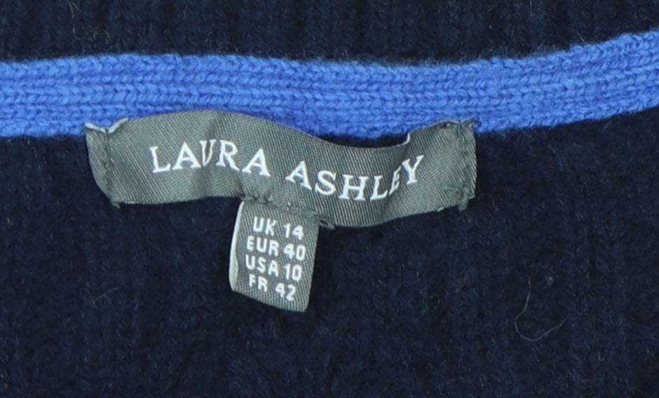 Laura Ashley Women's Multicoloured Stripe Jumper, Size 14