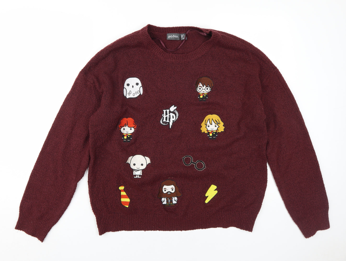 Harry Potter Women's Red Pullover Jumper L