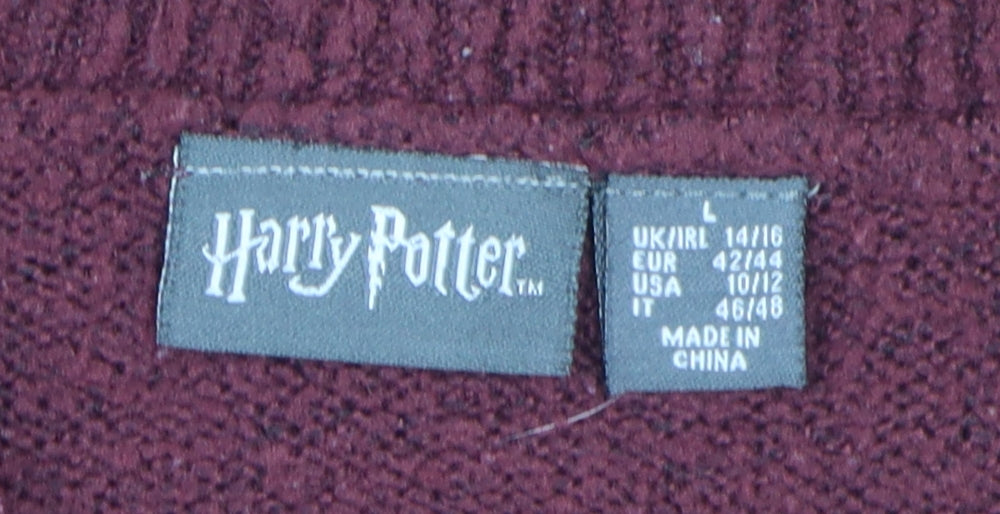 Harry Potter Women's Red Pullover Jumper L