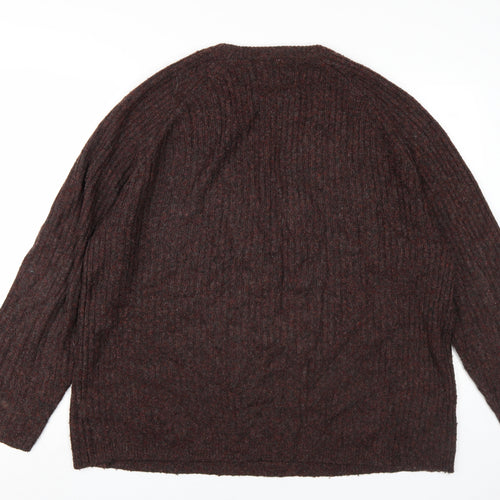 Red Herring Men's Brown XL Ribbed Pullover Jumper