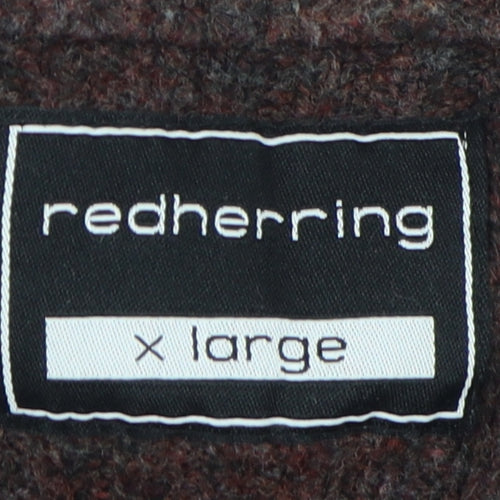 Red Herring Men's Brown XL Ribbed Pullover Jumper