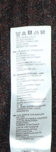 Red Herring Men's Brown XL Ribbed Pullover Jumper