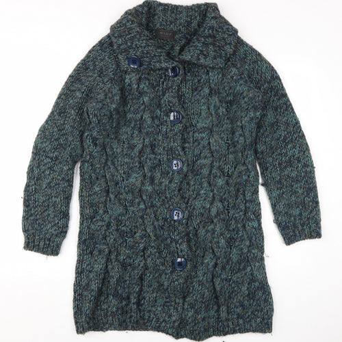 Mary Women's Multicoloured Cardigan L, Heavyweight Knit