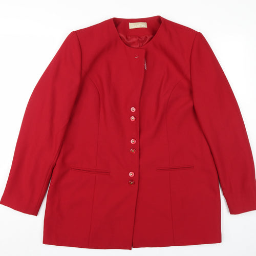 Daxon Women's Red Buttoned Jacket UK 16
