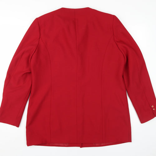 Daxon Women's Red Buttoned Jacket UK 16