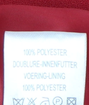 Daxon Women's Red Buttoned Jacket UK 16