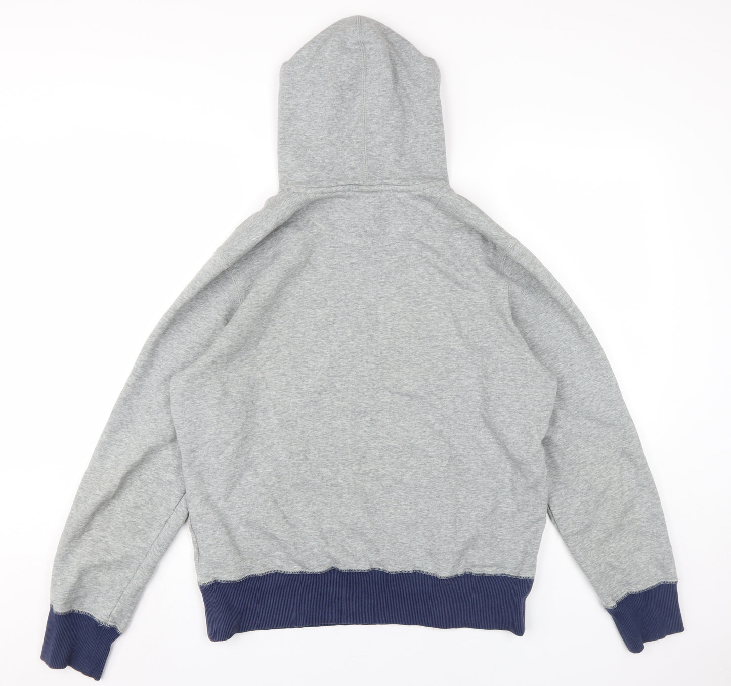 Nike Men's Grey Pullover Hoodie M with Logo Accents