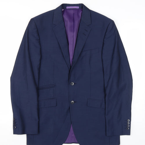 Marks and Spencer Men's Blue 38R Blazer - Classic Style