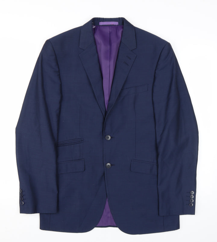 Marks and Spencer Men's Blue 38R Blazer - Classic Style