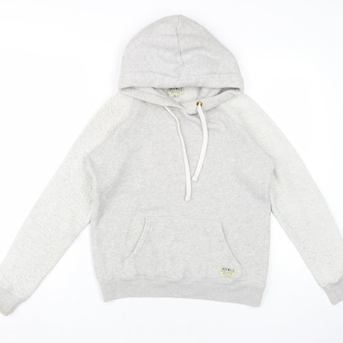Jack Wills Women’s Grey Pullover Hoodie, Size 8