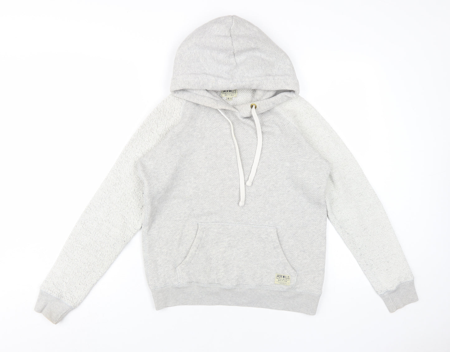 Jack Wills Women’s Grey Pullover Hoodie, Size 8