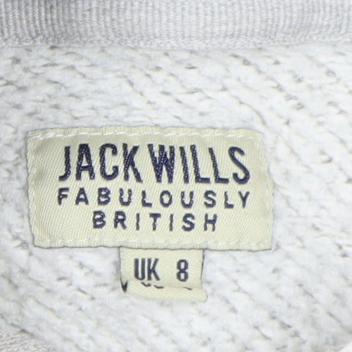 Jack Wills Women’s Grey Pullover Hoodie, Size 8