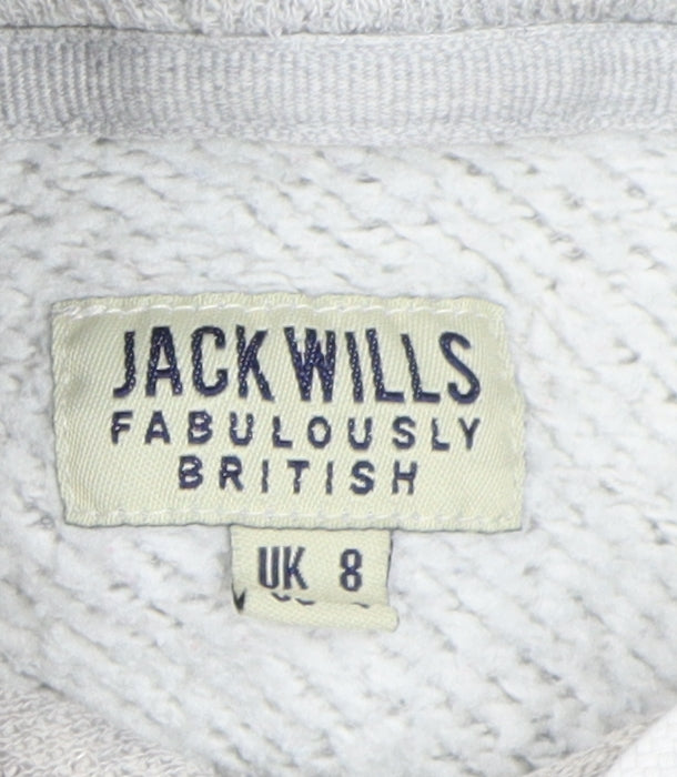 Jack Wills Women’s Grey Pullover Hoodie, Size 8