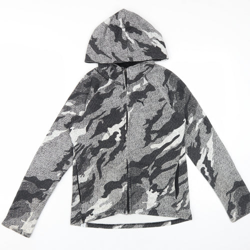 Puma Boys Grey Camouflage Full Zip XL Hoodie