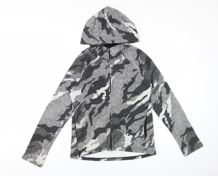 Puma Boys Grey Camouflage Full Zip XL Hoodie