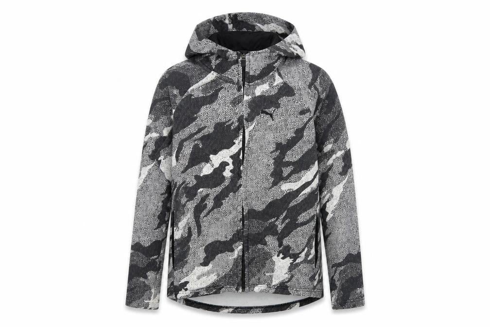 Puma Boys Grey Camouflage Full Zip XL Hoodie