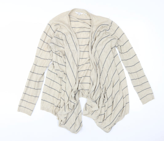 FatFace Women's Beige Striped Cardigan Size 8