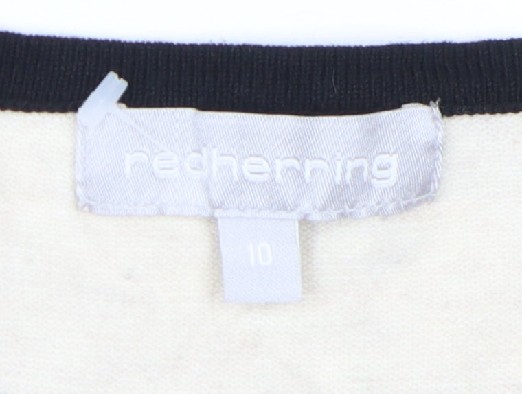 Red Herring Beige Women's 3/4 Sleeve Pullover Jumper