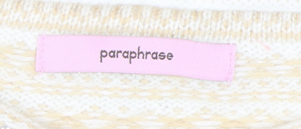 Paraphrase Women's Ivory Jumper Large Angora Blend