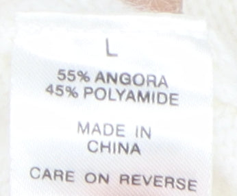 Paraphrase Women's Ivory Jumper Large Angora Blend