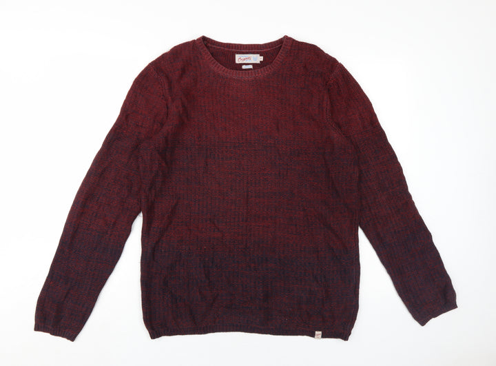 Jack & Jones Men's Red Pullover Jumper, Size S, Crew Neck